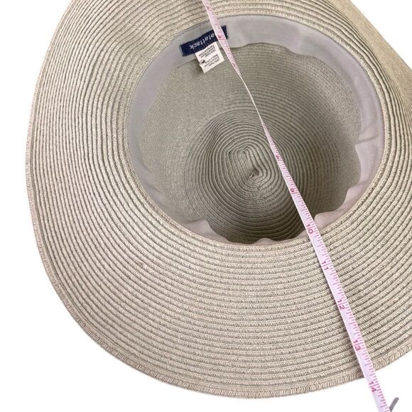 Anthropologie Hat Attack Rancher Fedora Straw Hat Gray One Size - Picture 5 of 5